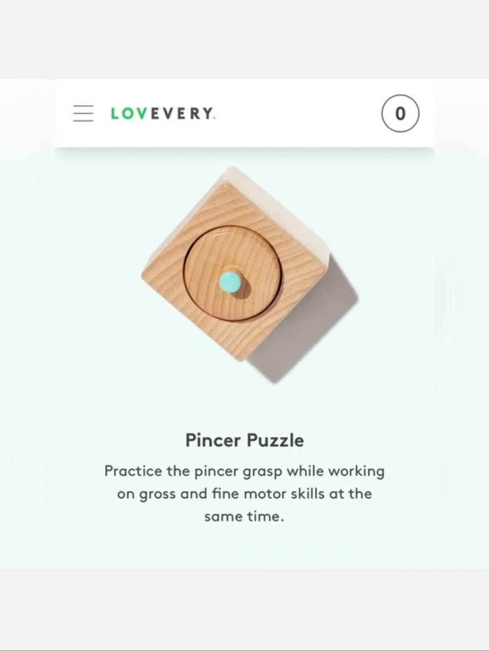 Lovevery | Pincer Puzzle From The thinker play set Montessori